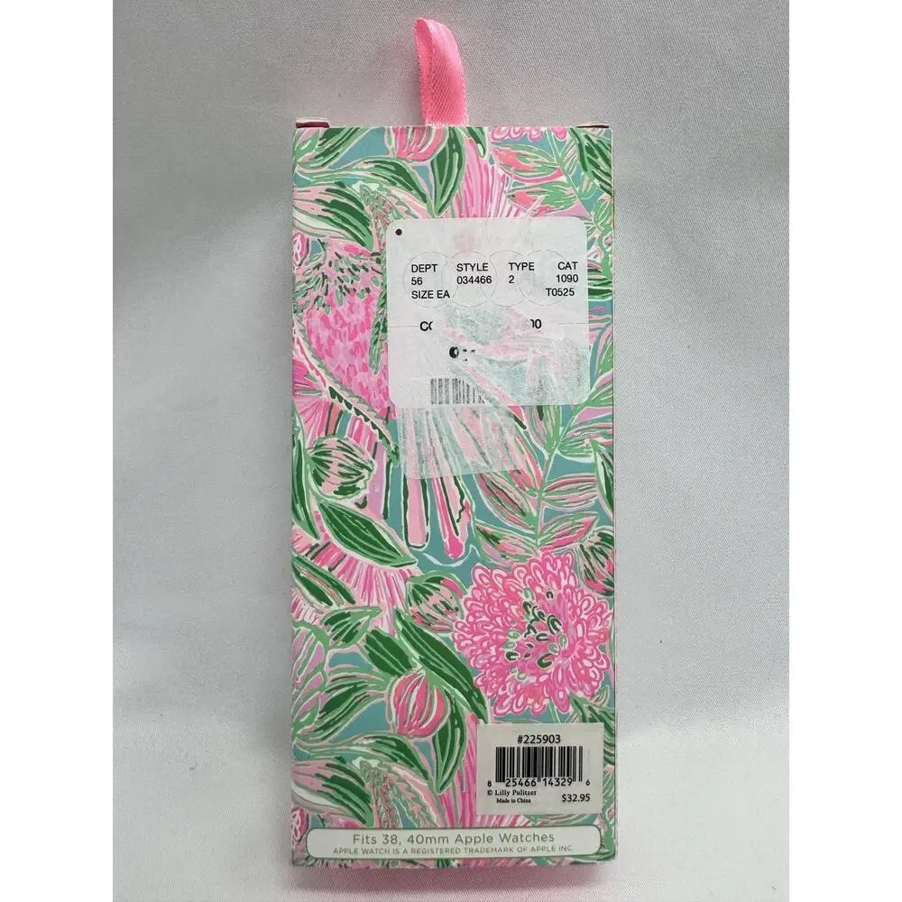 Lilly Pulitzer Scrunchie Apple Watch Band Coming In Hot Pink Green 38 40mm